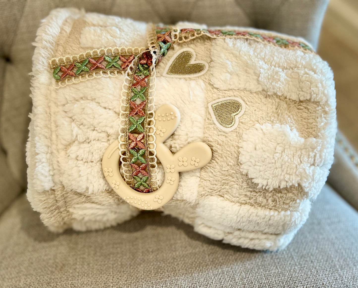 Baby Blanket bunny ears light and soft
