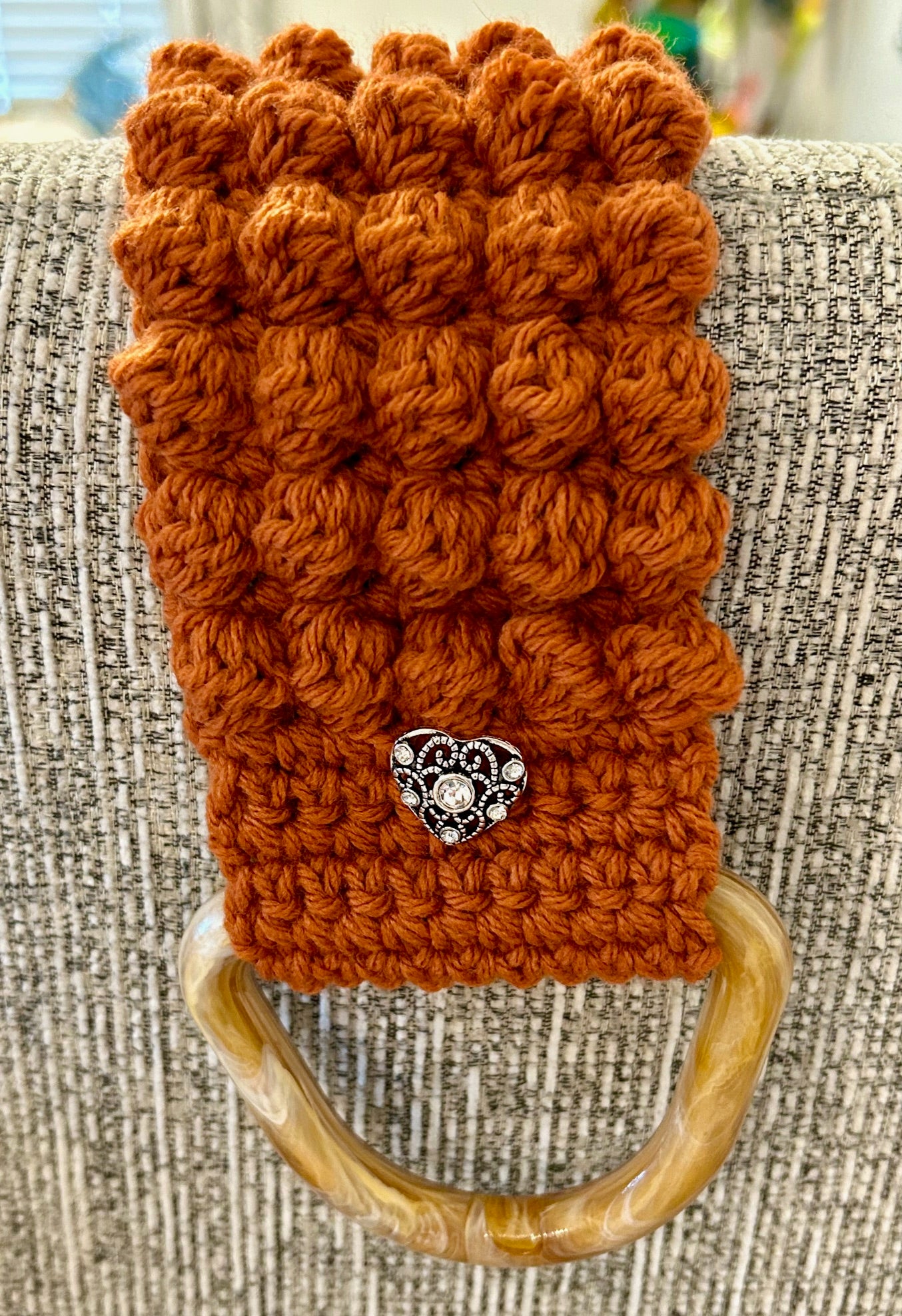 Crocheted TOWEL HOLDER better design with wider loop