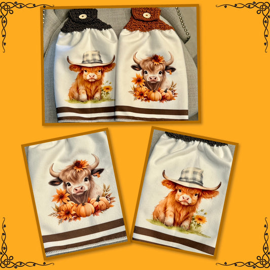 Crochet top | Kitchen towel | Cow collection | Baby Highland