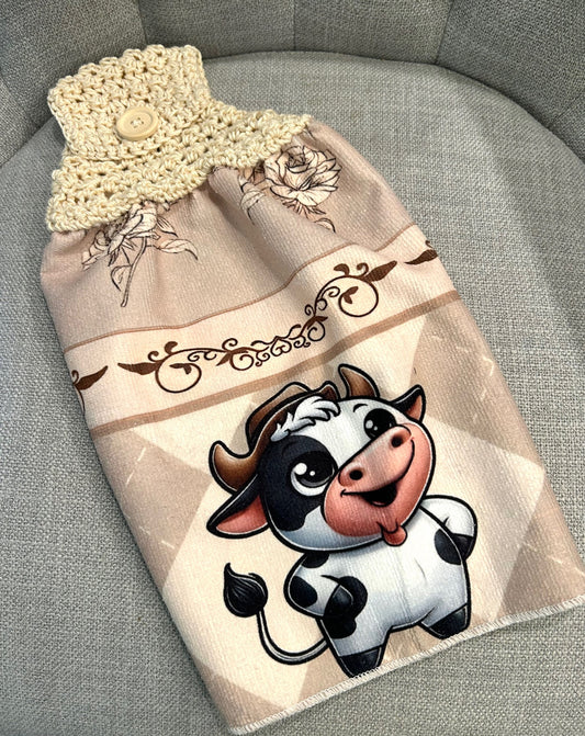 Crochet top | Kitchen towel | Cow collection | FUNNY Cows Bulls