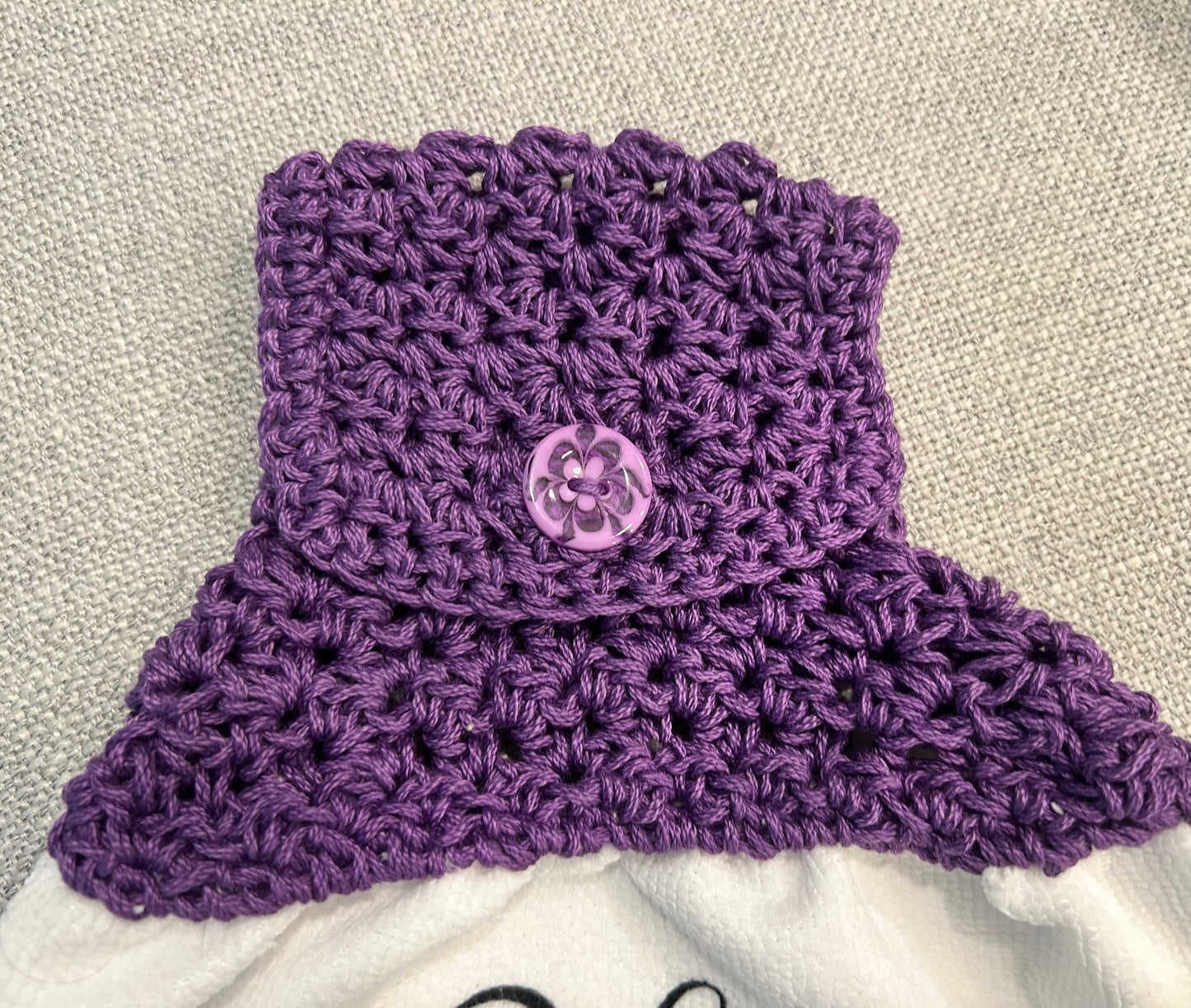 Crochet top | Kitchen towel | GNOMES | Bless This Home | Gift Home Decor Purple Lilac