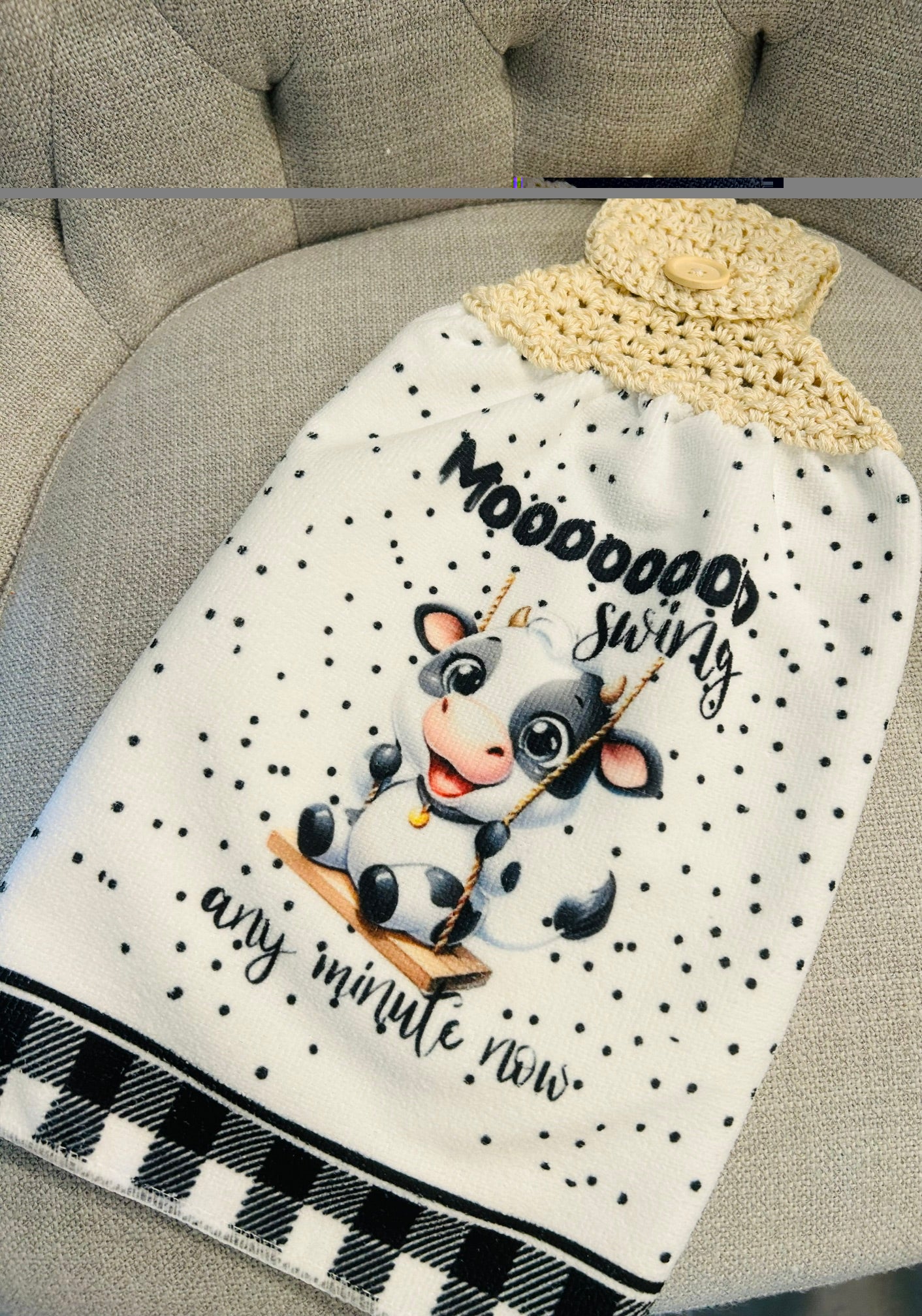 Crochet top | Kitchen towel | Cow collection | FUNNY Cows Bulls