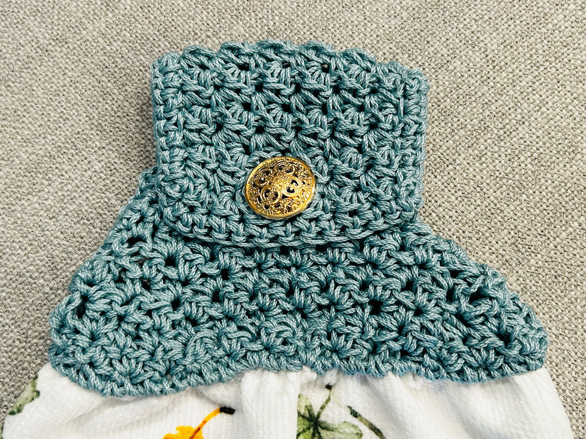 Crochet top | Kitchen towels | PUMPKINS Leaves Soft Colors | Home Decor Gift