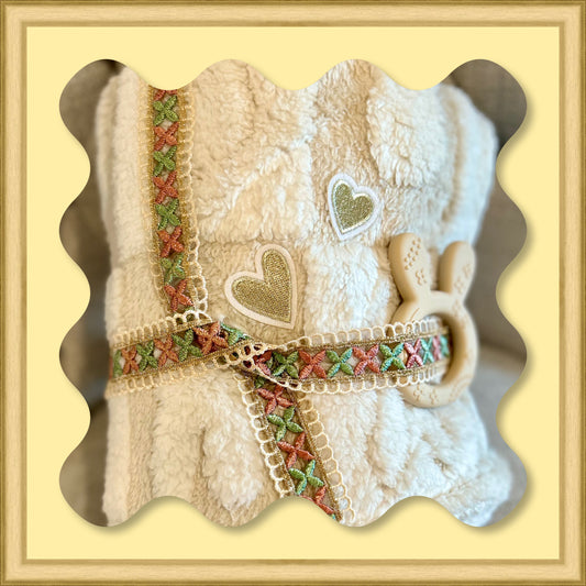 Baby Blanket bunny ears light and soft