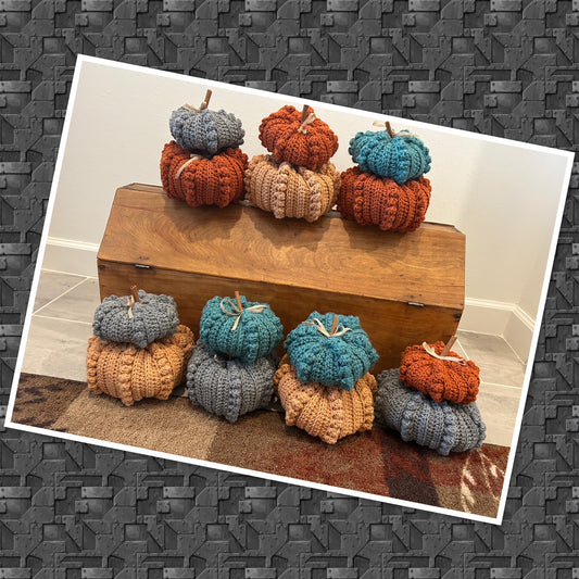 Crochet Fall PUMPKINS | stackable set | handmade | new