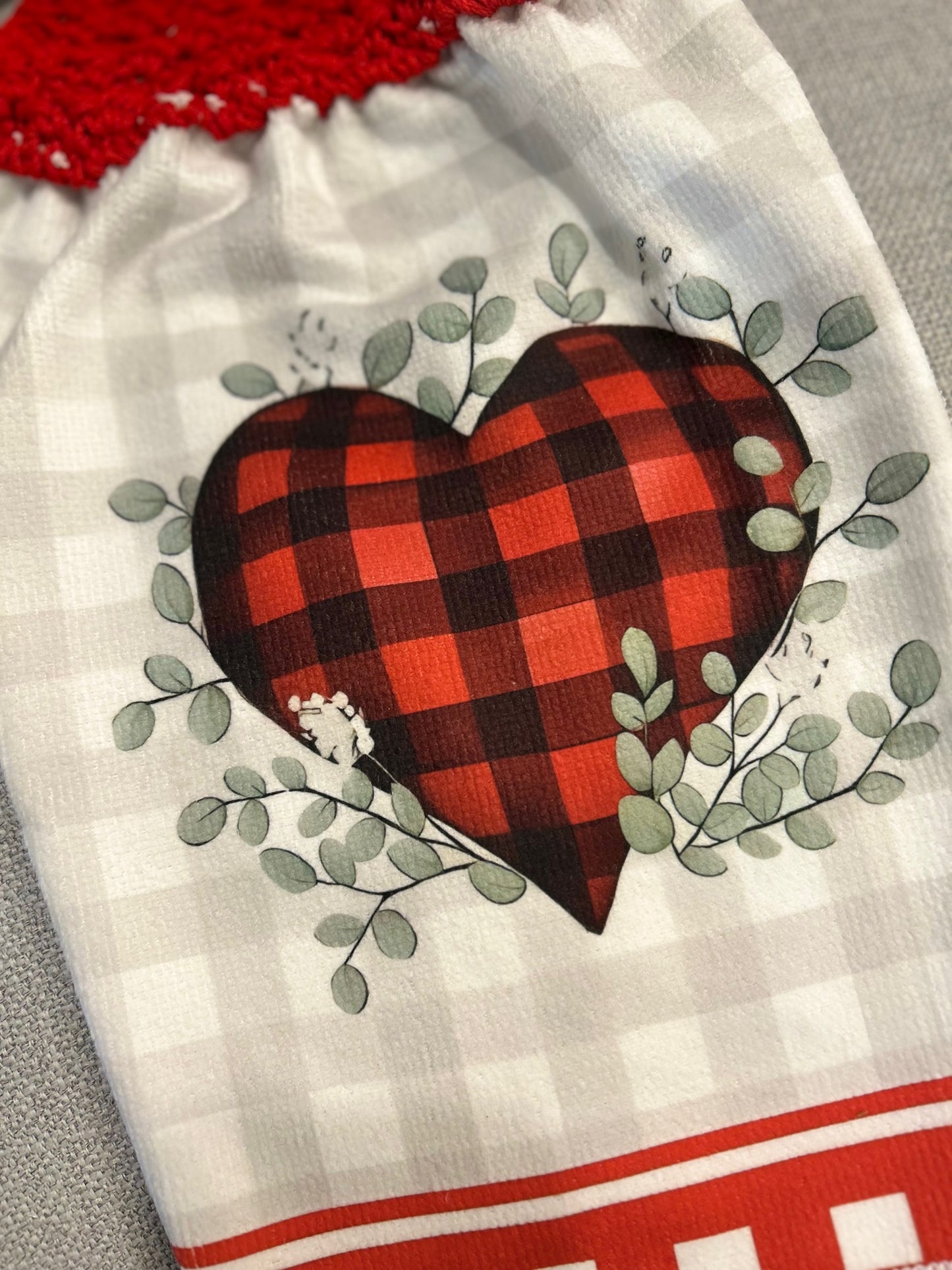 Crochet top kitchen towels | Valentines Day | Gift | Home Decor