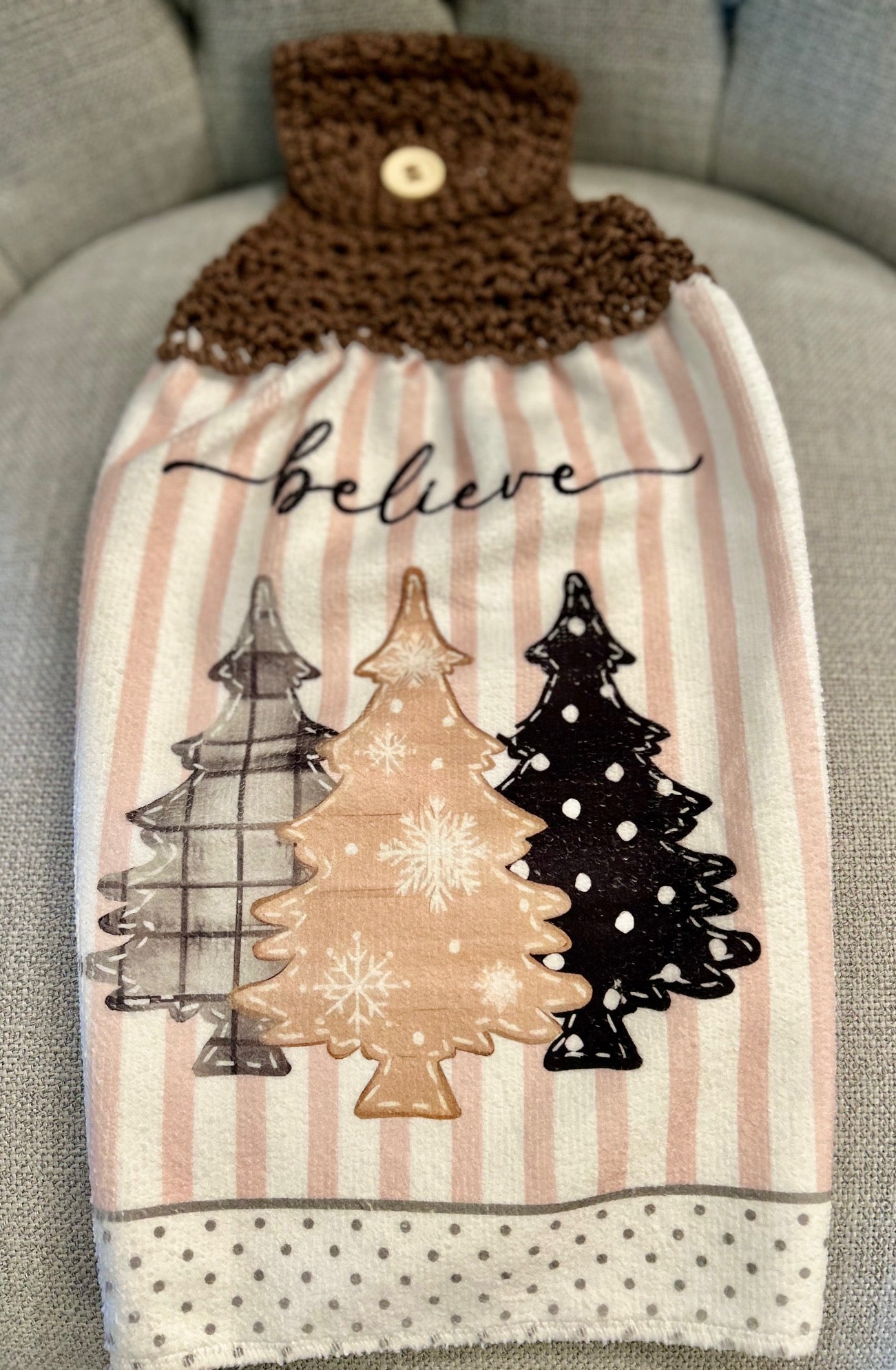 Crochet top kitchen towels | WINTER WONDERLAND | Snow | Holidays | Gift