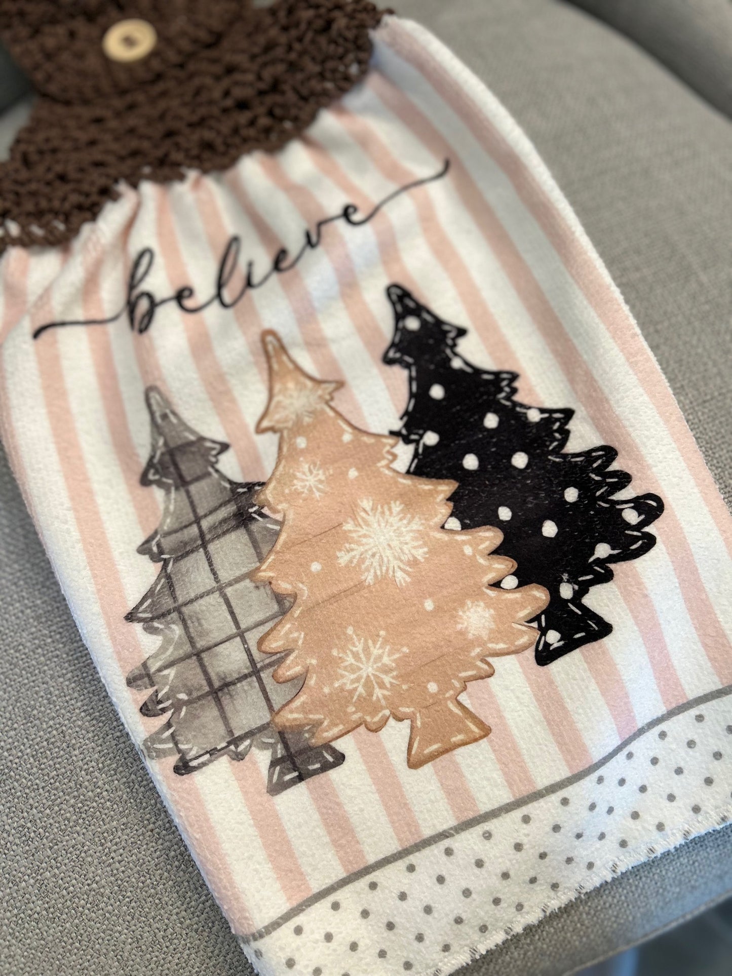 Crochet top kitchen towels | WINTER WONDERLAND | Snow | Holidays | Gift