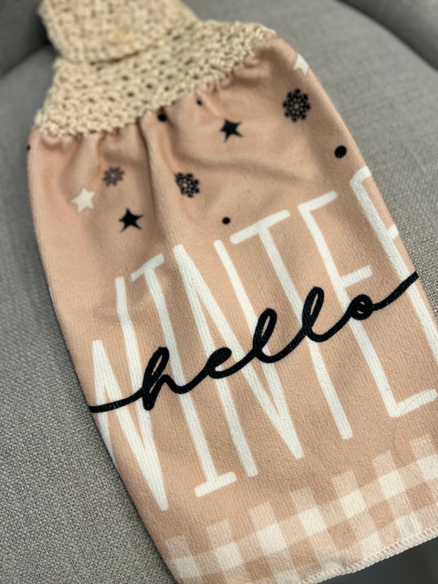 Crochet top kitchen towels | WINTER WONDERLAND | Snow | Holidays | Gift