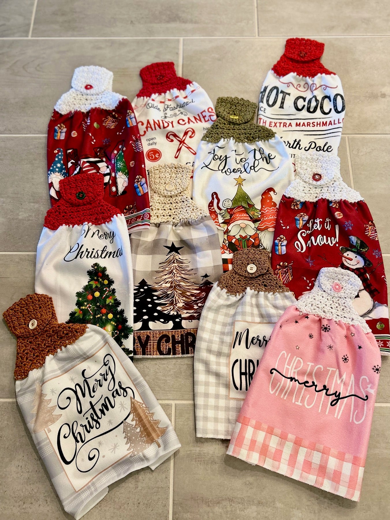 Crochet top kitchen towels |CHRISTMAS FUN | Snow | Holidays | Gift