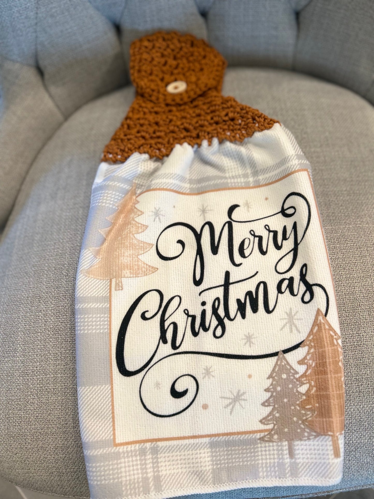 Crochet top kitchen towels |CHRISTMAS FUN | Snow | Holidays | Gift