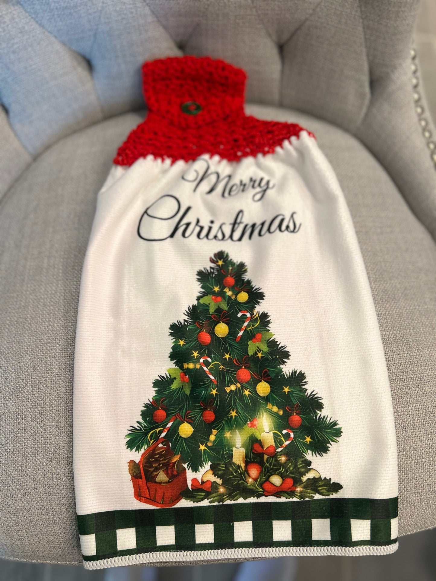 Crochet top kitchen towels |CHRISTMAS FUN | Snow | Holidays | Gift