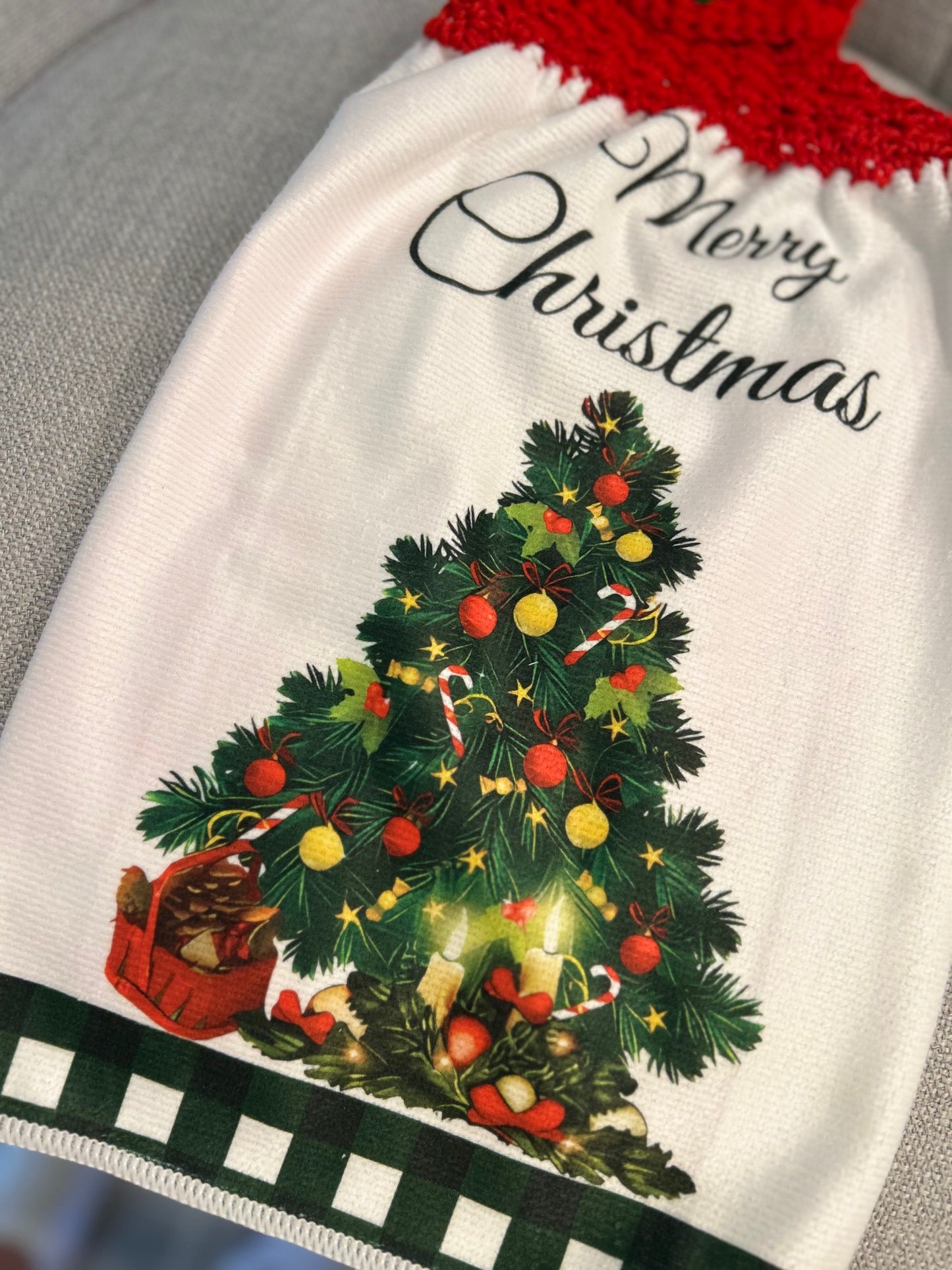 Crochet top kitchen towels |CHRISTMAS FUN | Snow | Holidays | Gift