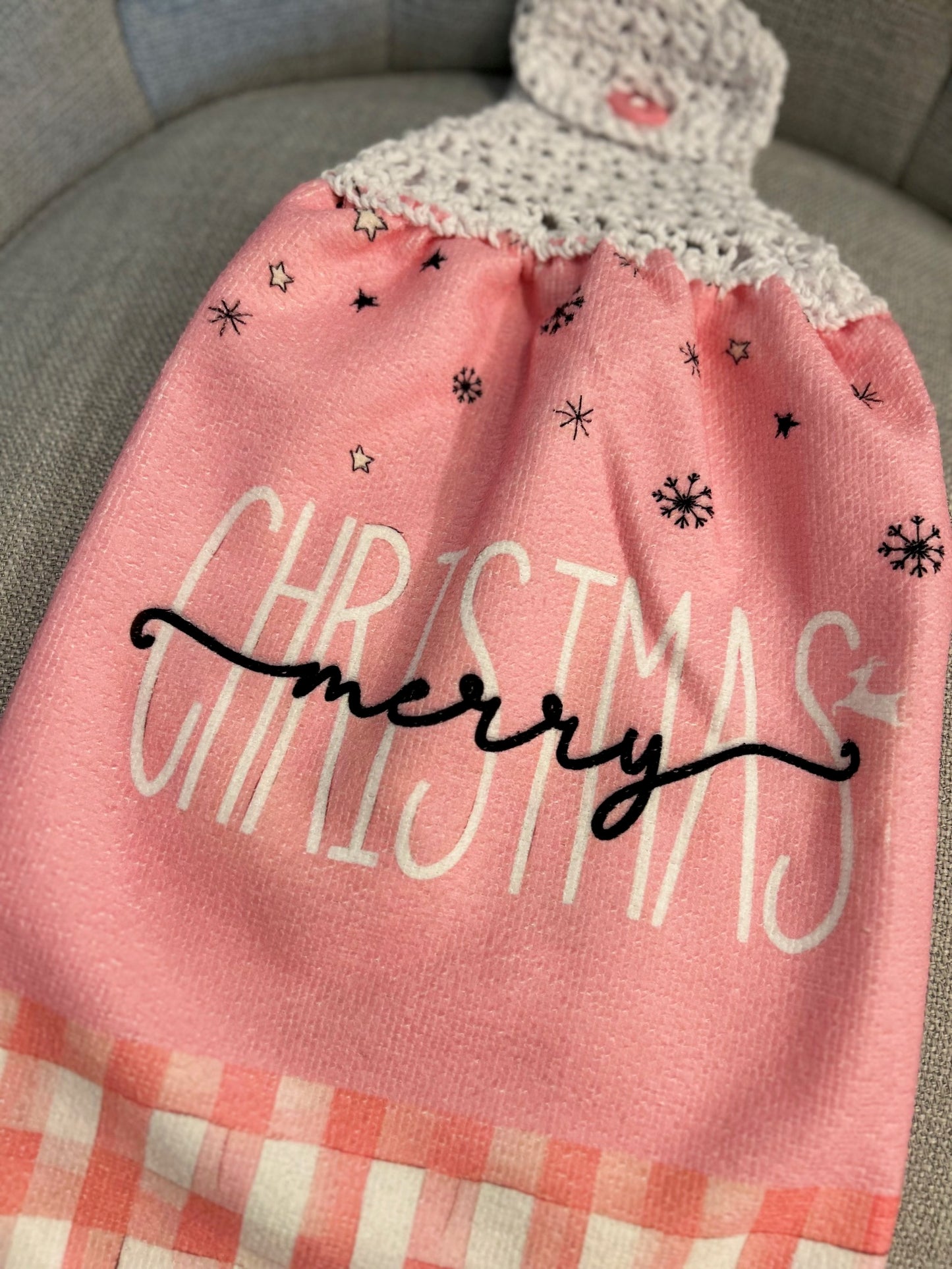 Crochet top kitchen towels |CHRISTMAS FUN | Snow | Holidays | Gift