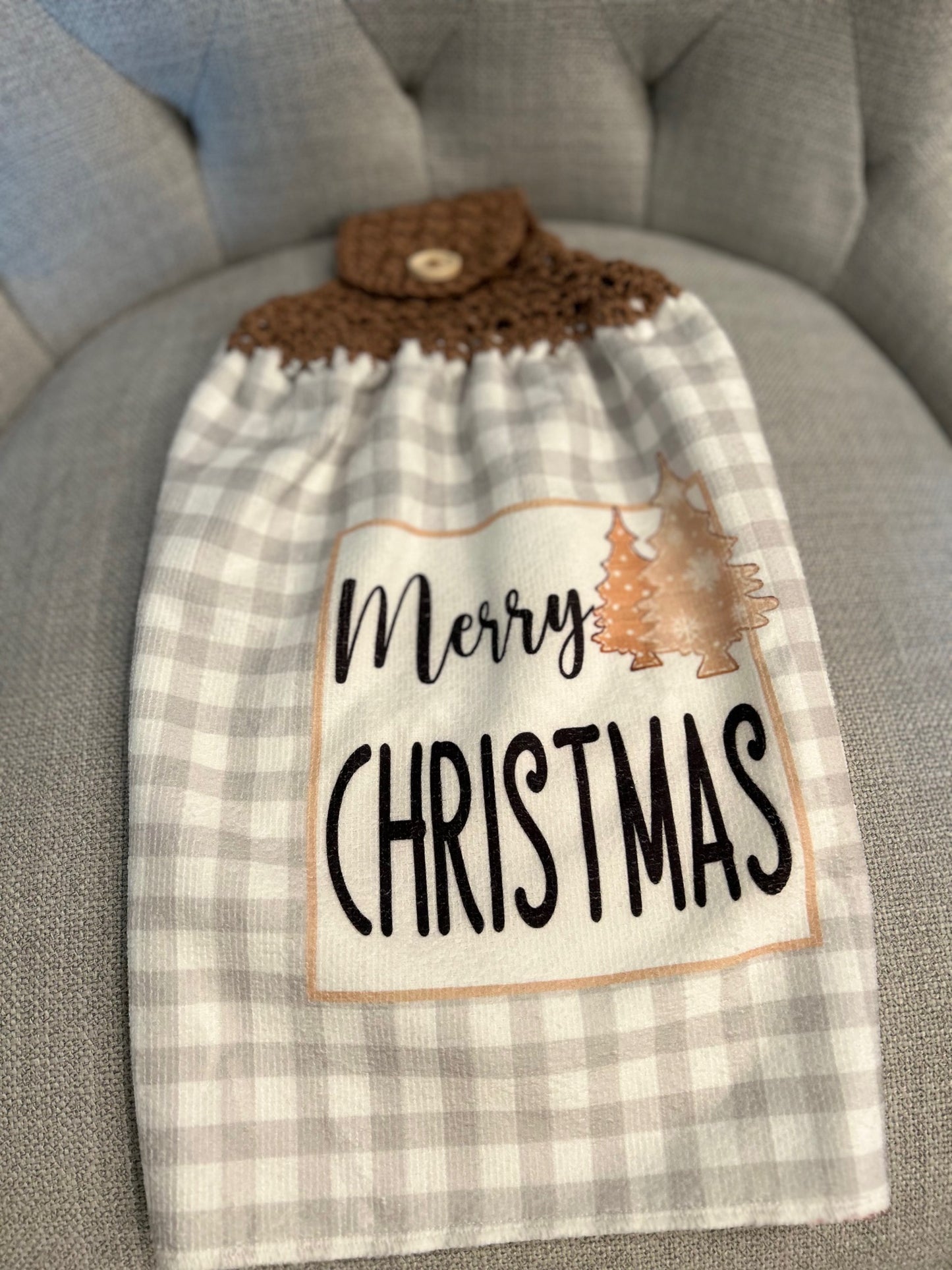Crochet top kitchen towels |CHRISTMAS FUN | Snow | Holidays | Gift