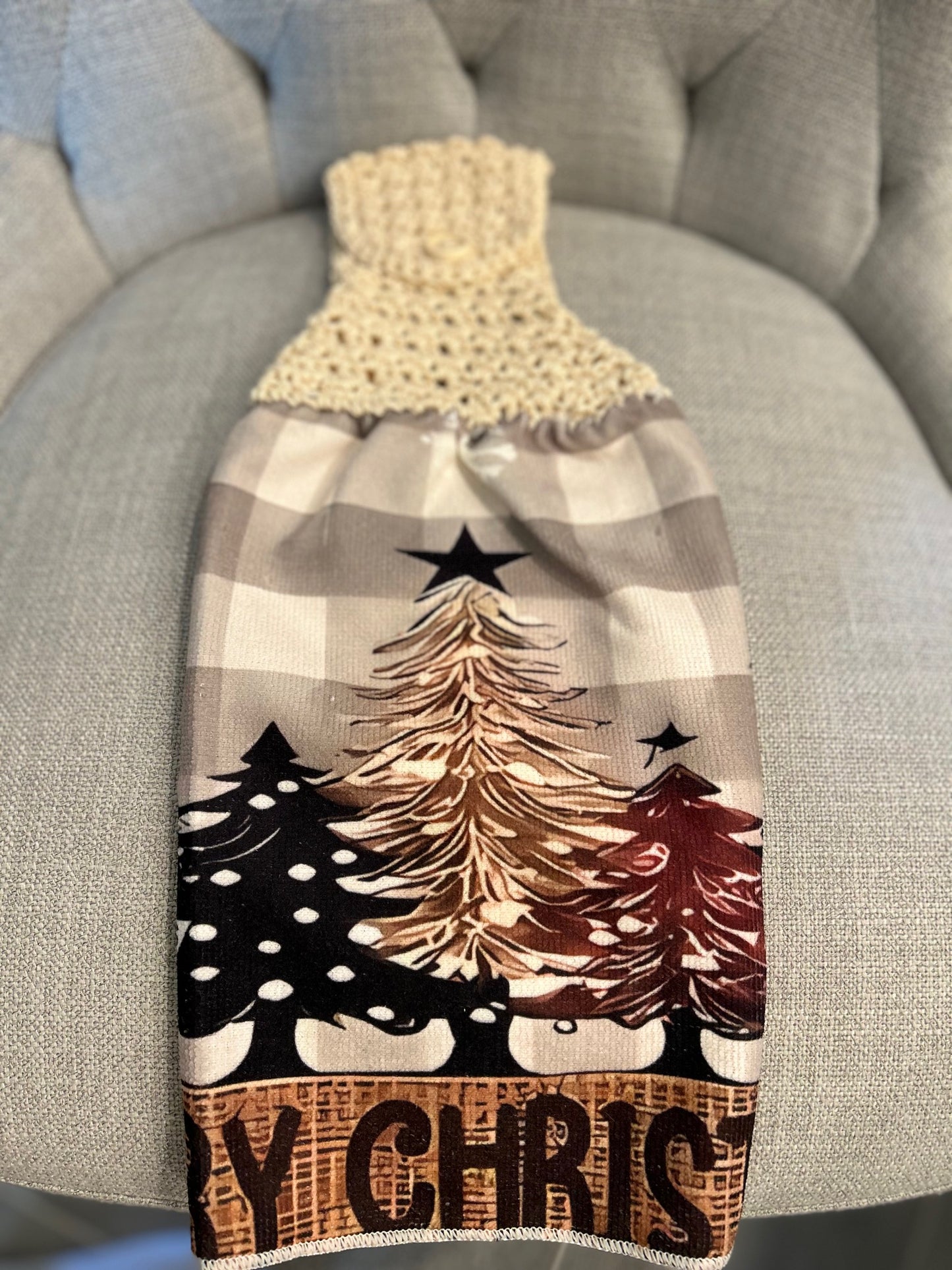 Crochet top kitchen towels |CHRISTMAS FUN | Snow | Holidays | Gift