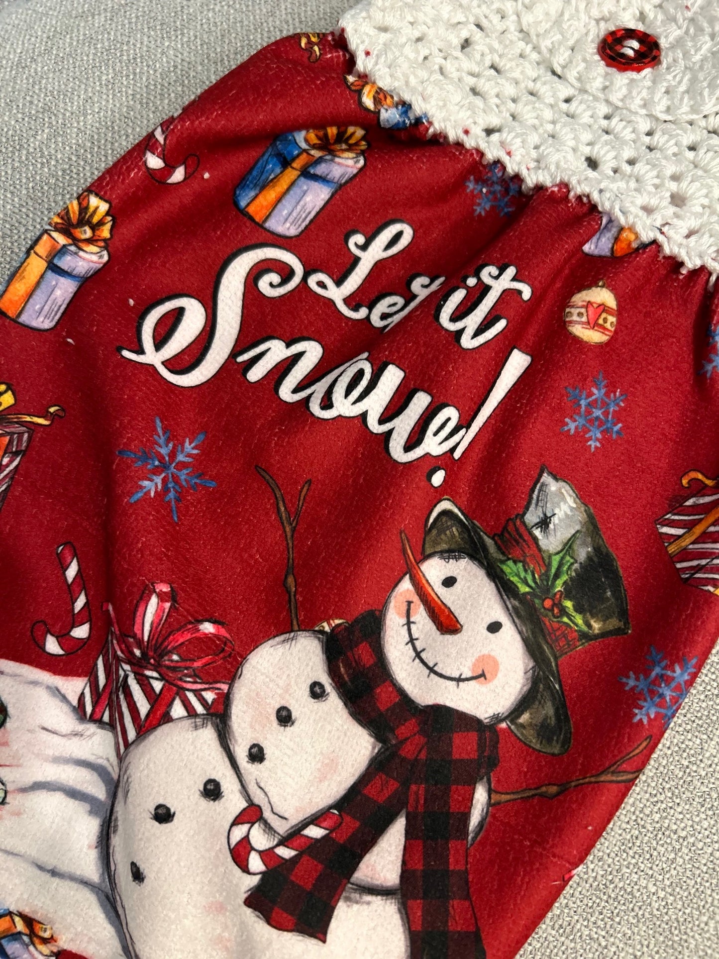 Crochet top kitchen towels |CHRISTMAS FUN | Snow | Holidays | Gift