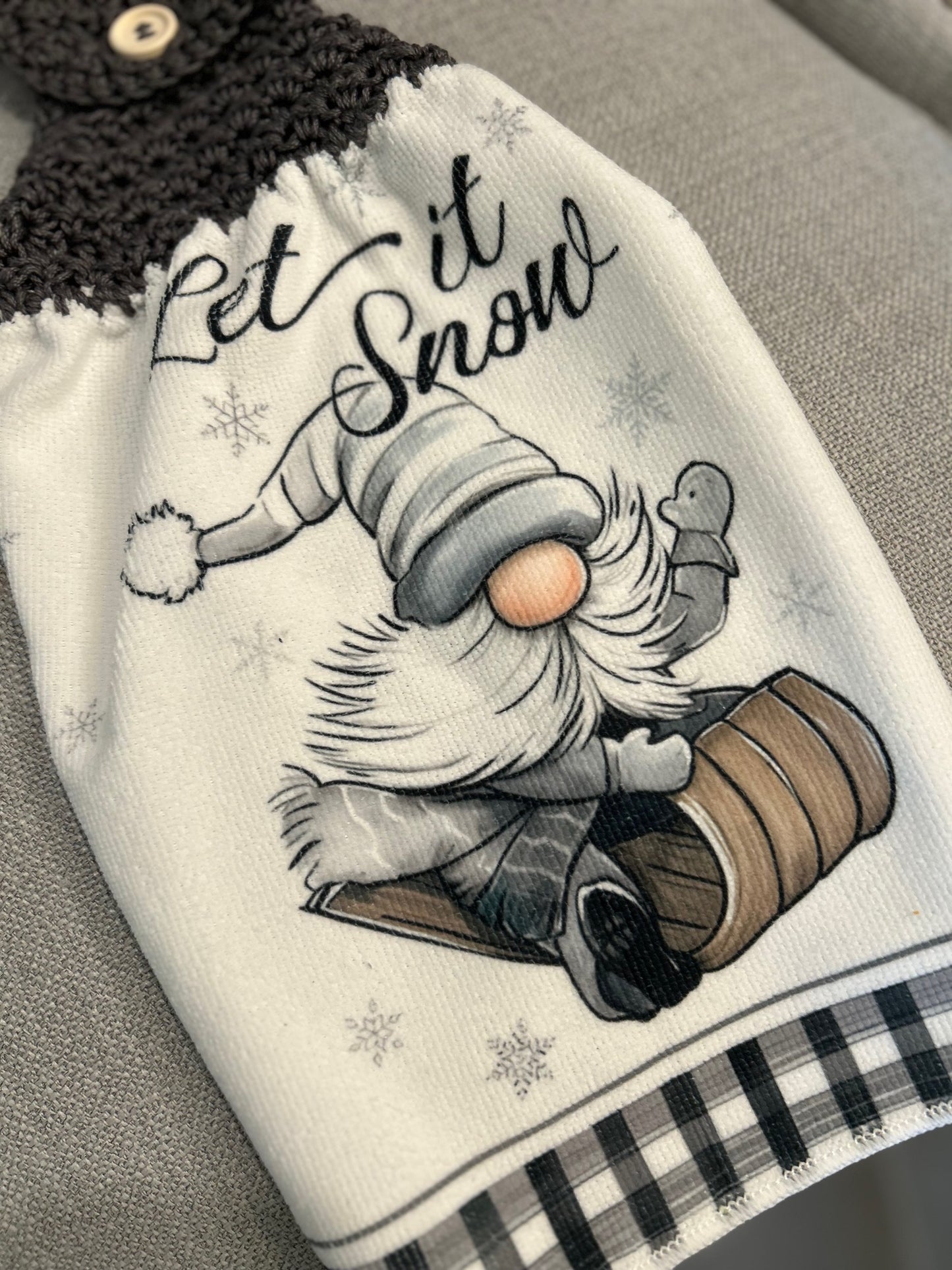 Crochet top kitchen towels | SNOWMAN Celebration | Holidays | Gift