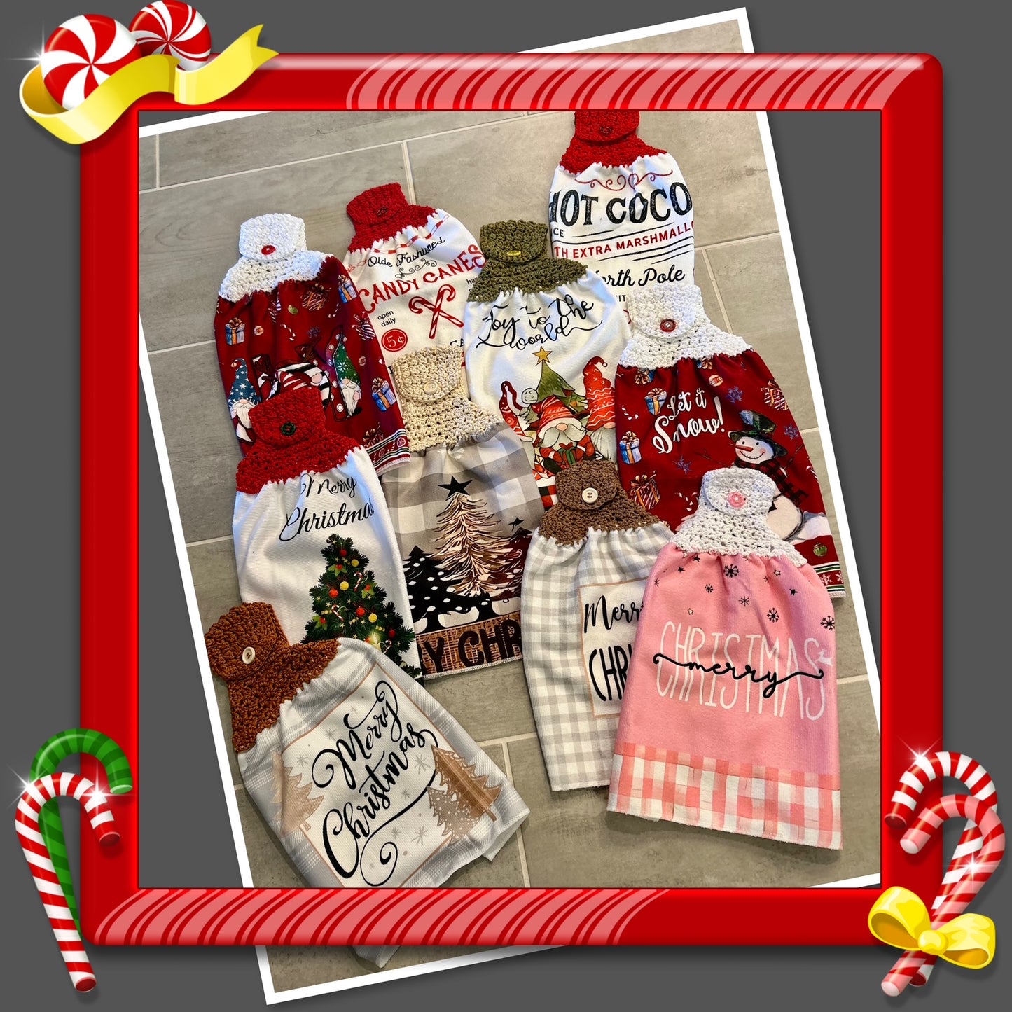 Crochet top kitchen towels |CHRISTMAS FUN | Snow | Holidays | Gift