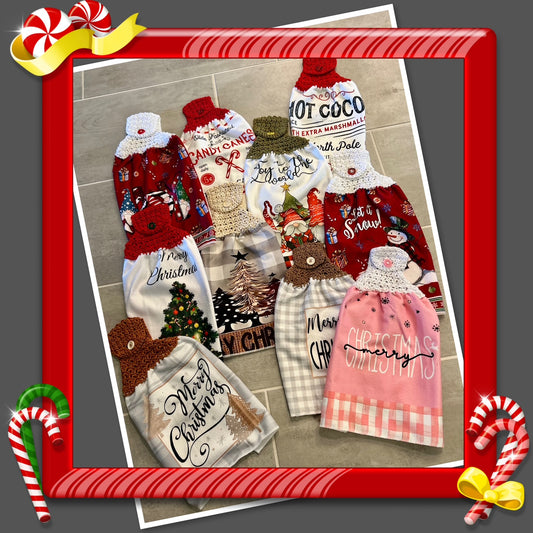 Crochet top kitchen towels |CHRISTMAS FUN | Snow | Holidays | Gift