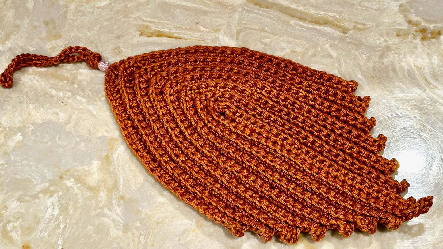 Crochet LEAVES | Elegant Hot Pads | Countertop Table Cover | coffee tea beverage | unique