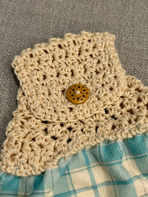Crochet top | kitchen towel Beach collection TURTLE linen color