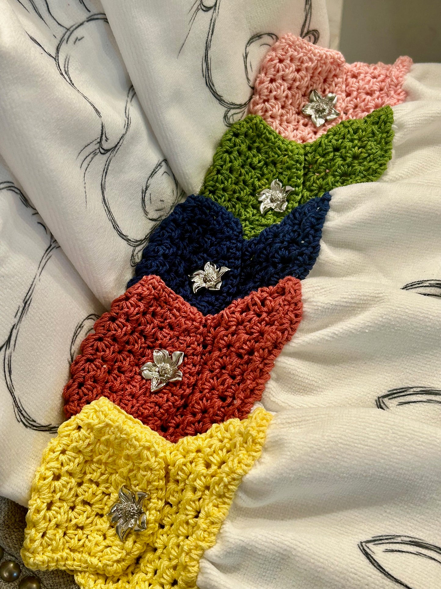 Crochet towel topper kitchen | EASTER | SPRING | Bunny Outline multiple colors