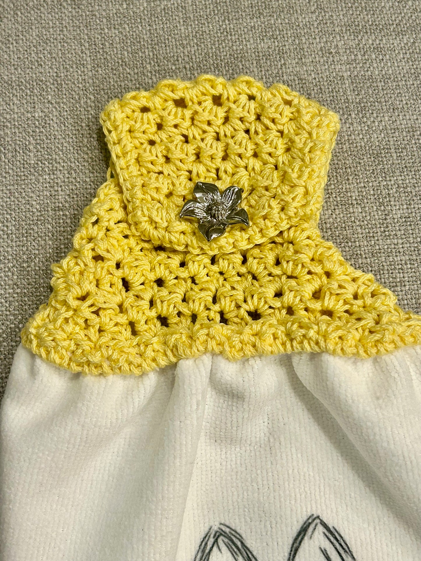 Crochet towel topper kitchen | EASTER | SPRING | Bunny Outline multiple colors