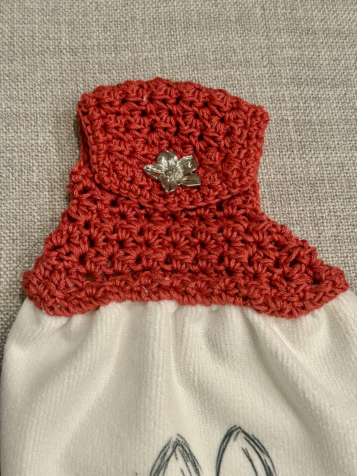 Crochet towel topper kitchen | EASTER | SPRING | Bunny Outline multiple colors