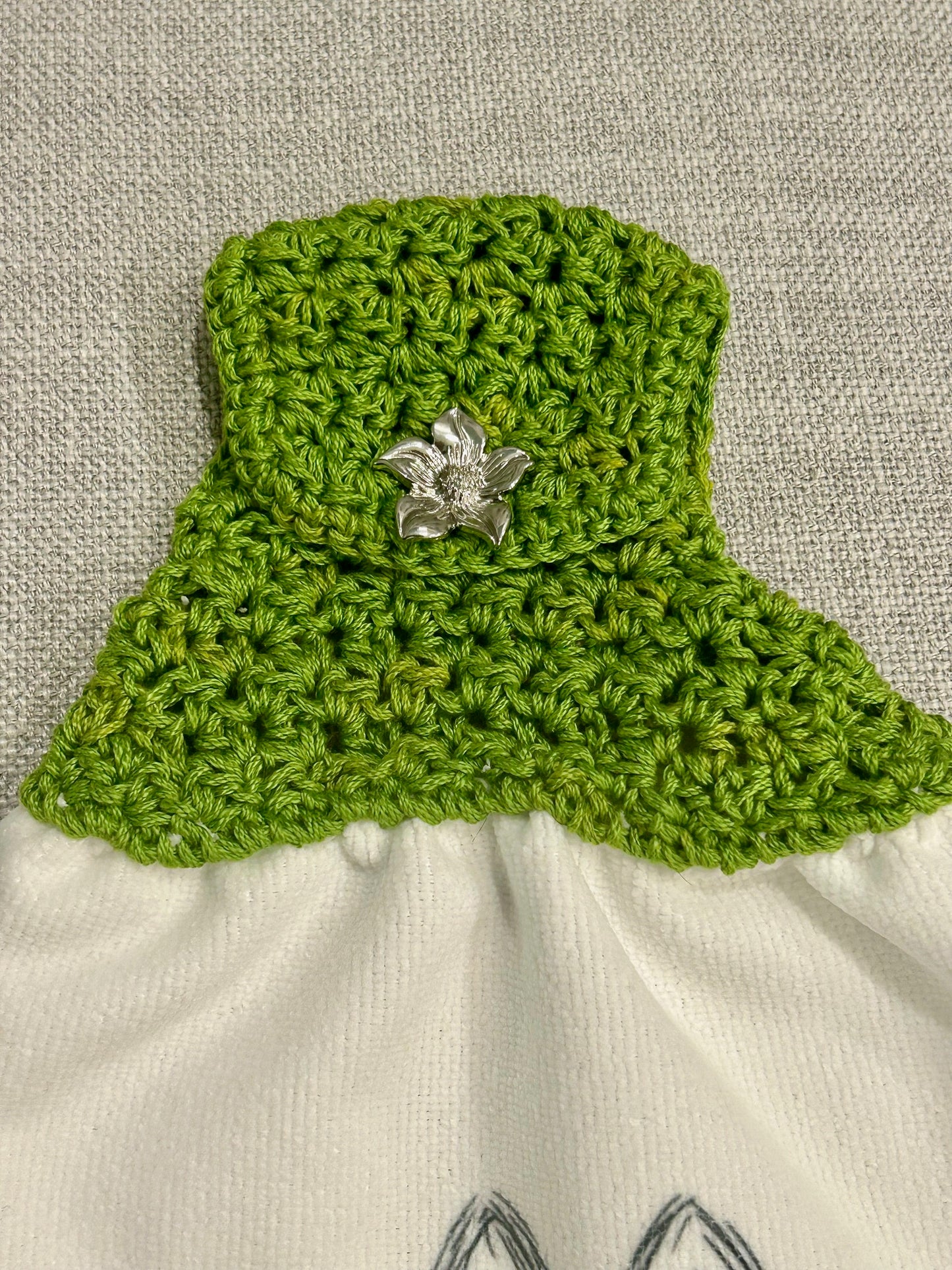 Crochet towel topper kitchen | EASTER | SPRING | Bunny Outline multiple colors