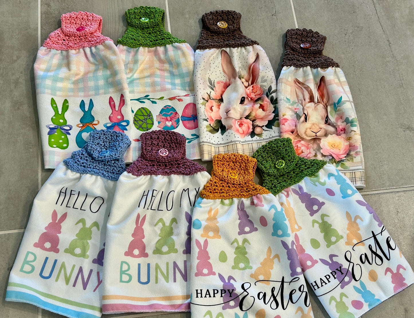Crochet towel topper kitchen | EASTER BUNNY SPRING