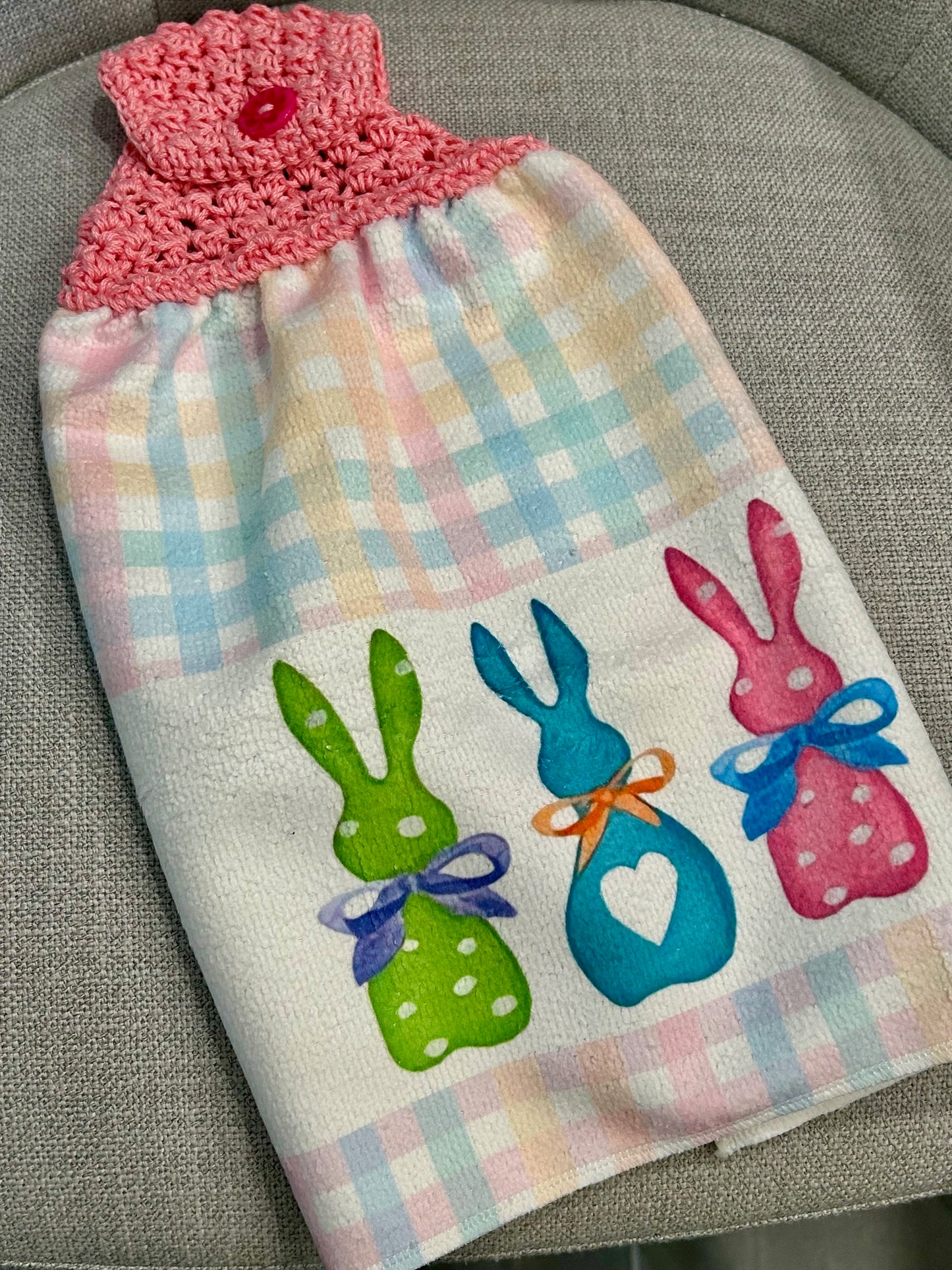Crochet towel topper kitchen | EASTER BUNNY SPRING