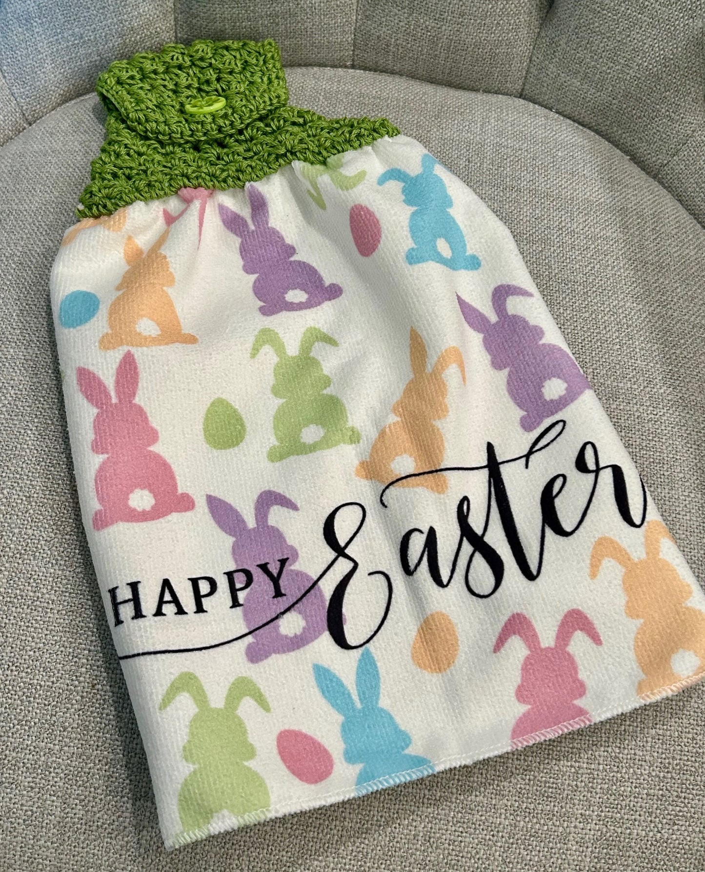Crochet towel topper kitchen | EASTER BUNNY SPRING