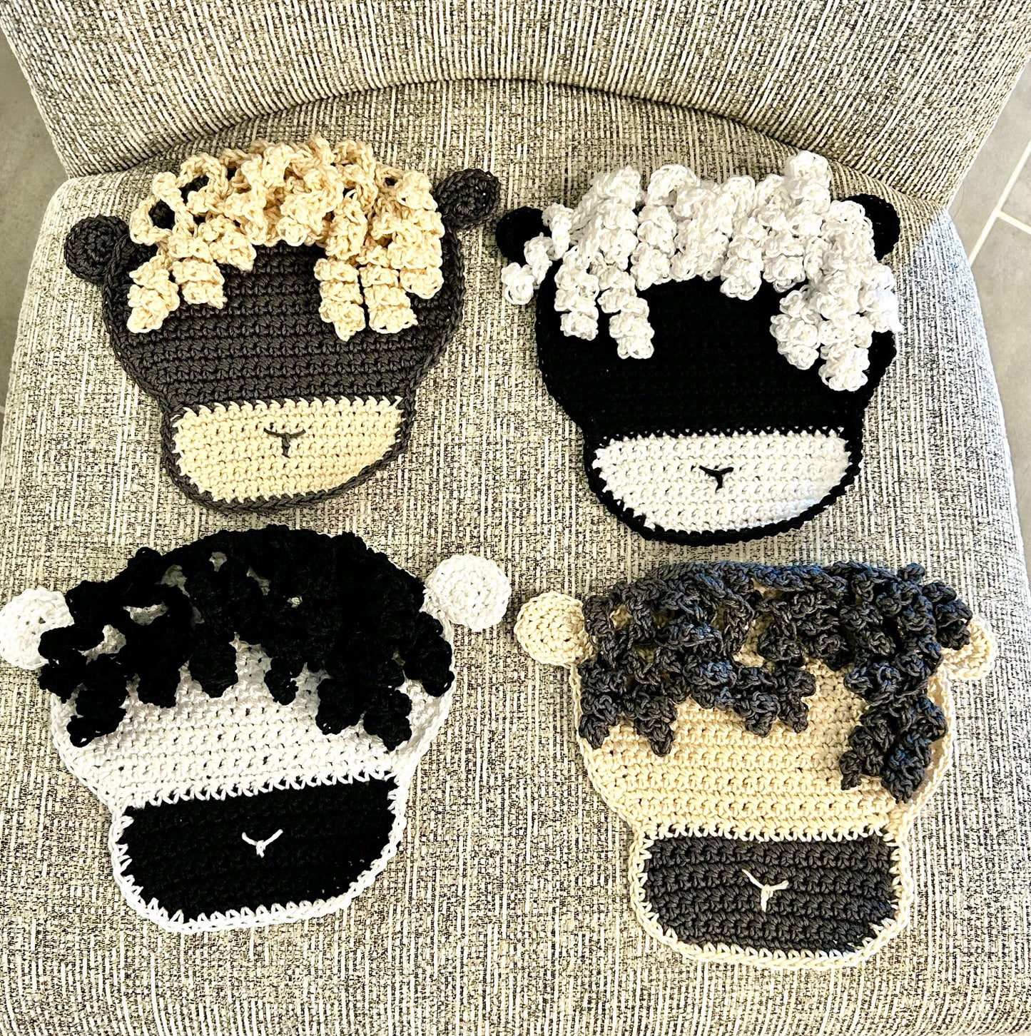 Crochet Potholder Hot Pads | Sheep | Farm Decor | Countertop | gift | Lamb | Unique