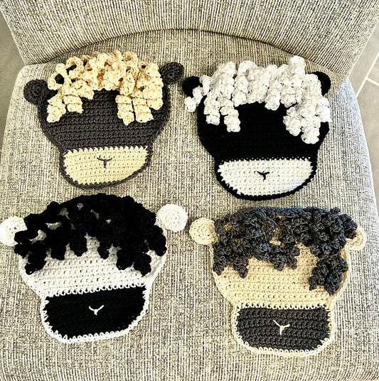 Crochet Potholder Hot Pads | Sheep | Farm Decor | Countertop | gift | Lamb | Unique