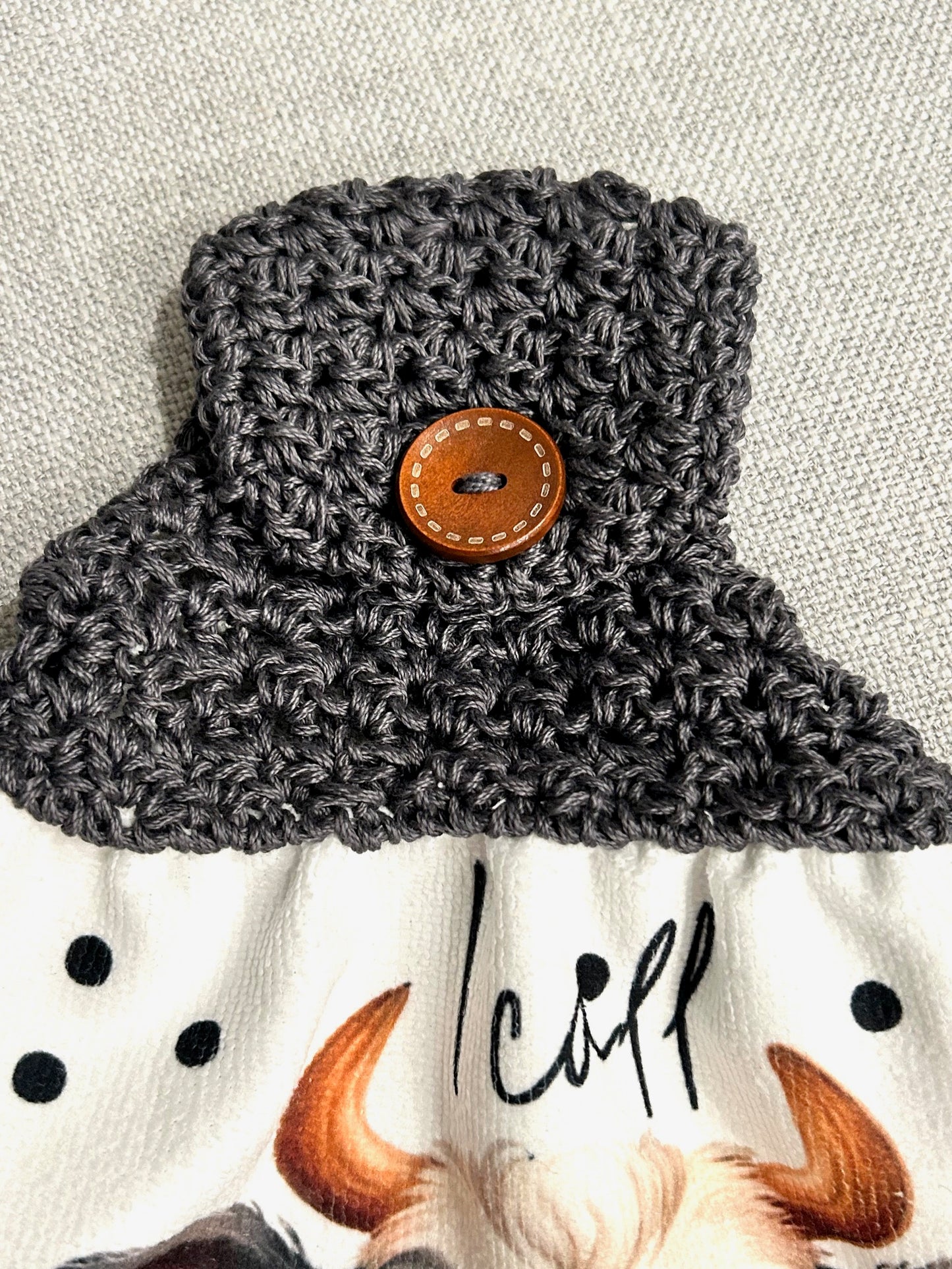 Crochet top | Kitchen towel | Cow collection | Bull Herd Funny