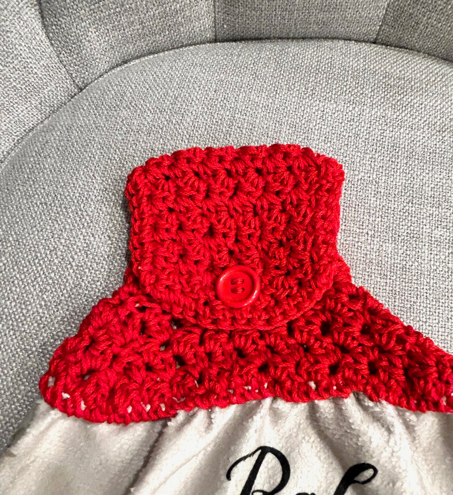 Crocheted top | Kitchen towel | Black and White Chicken Hen collection | YOUR CHOICE