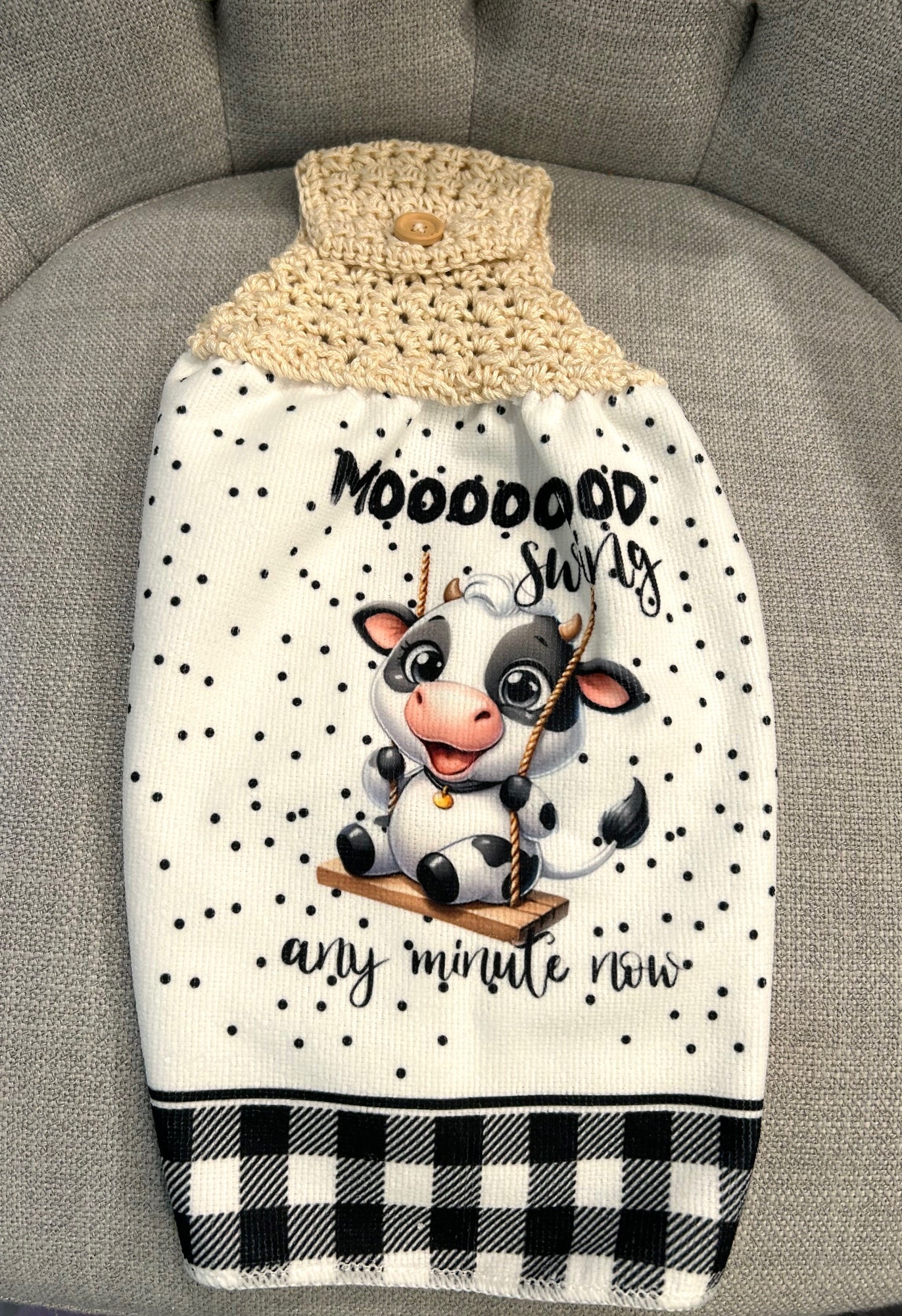 Crochet top | Kitchen towel | Cow collection | FUNNY Cows Bulls