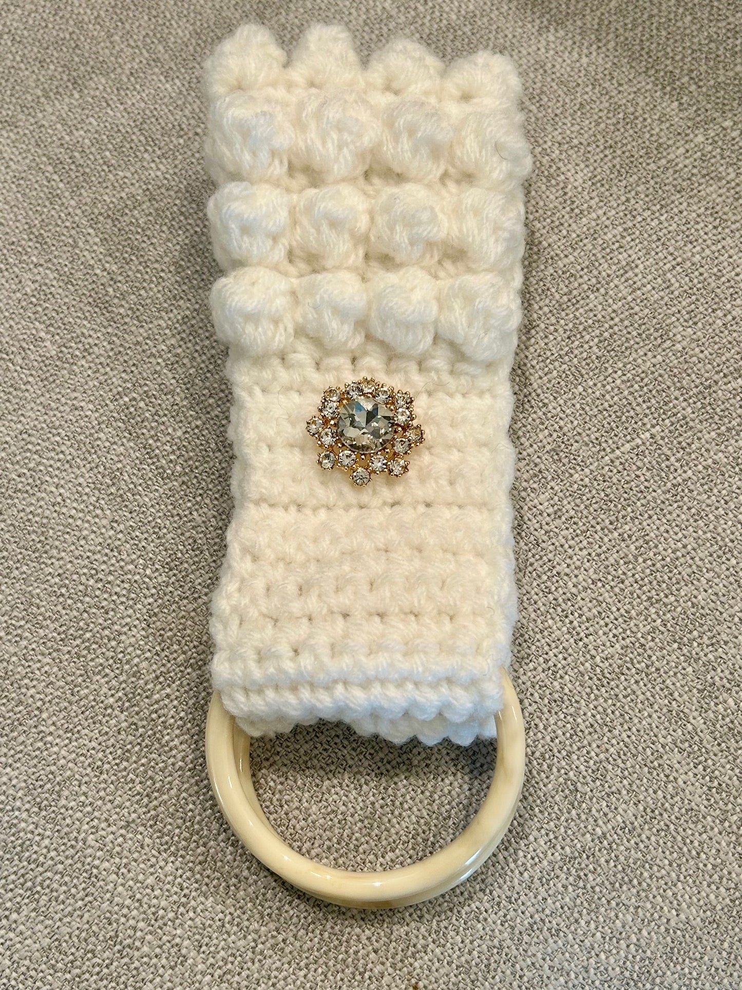 Crocheted TOWEL HOLDER better design with wider loop