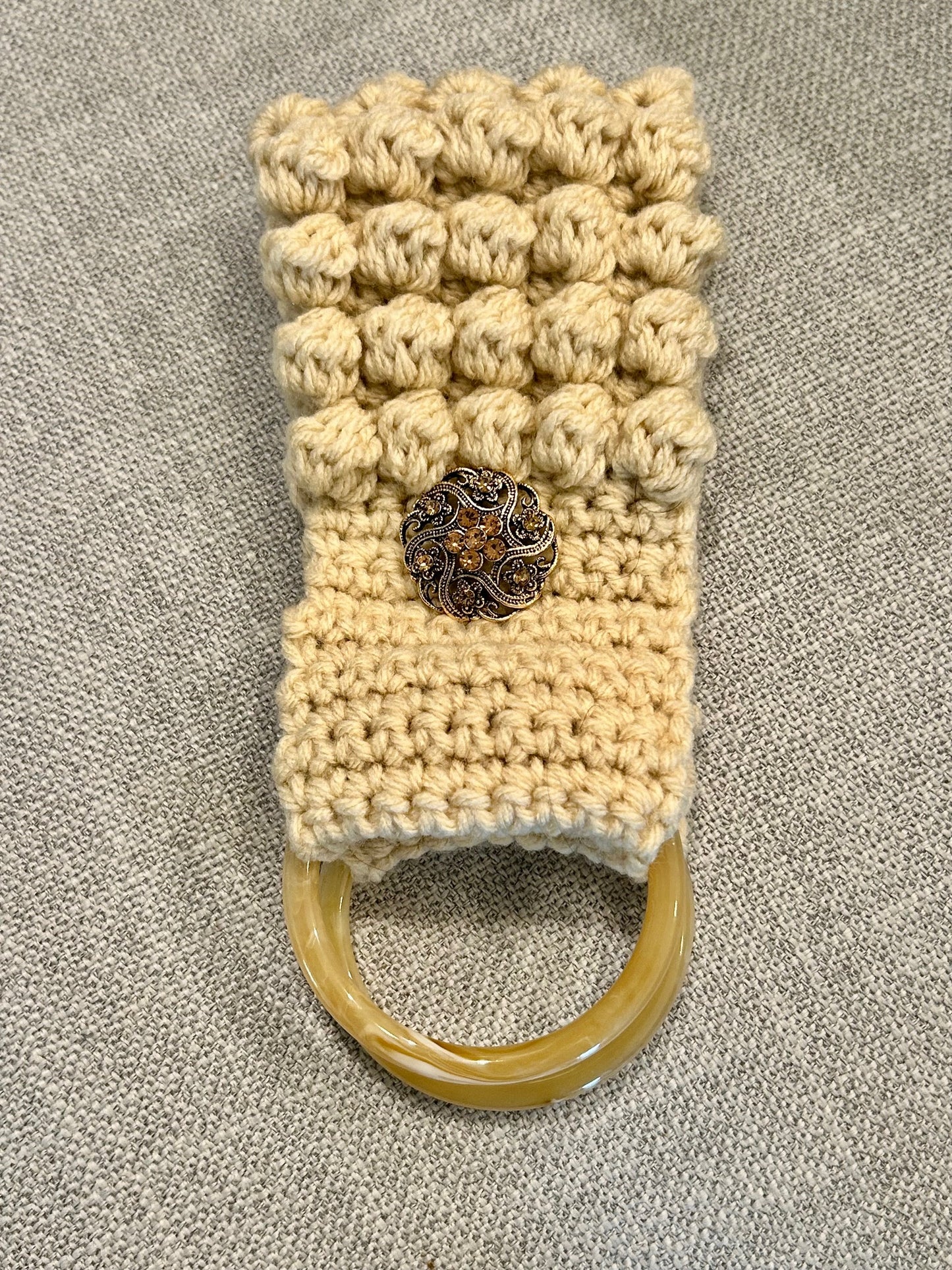 Crocheted TOWEL HOLDER better design with wider loop