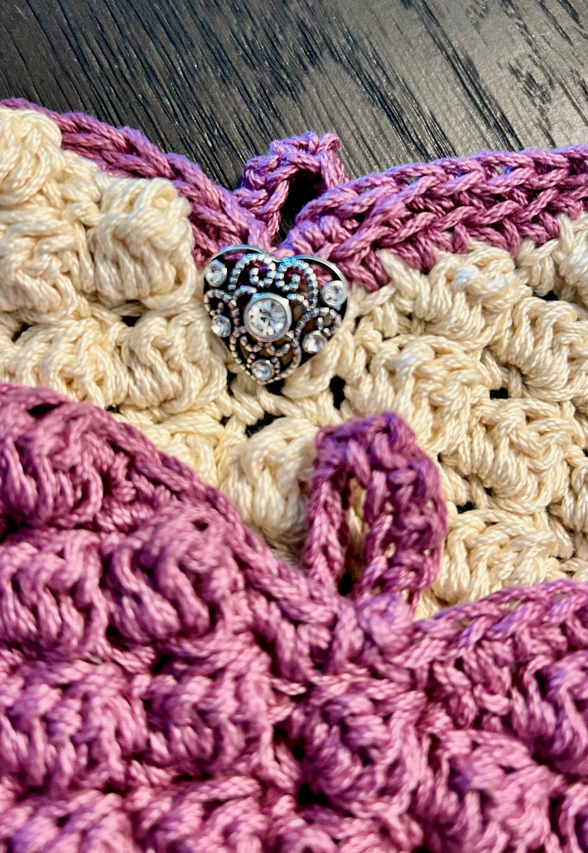 Crochet set of 2 | Hearts | Hot Pads | Countertop | gift |