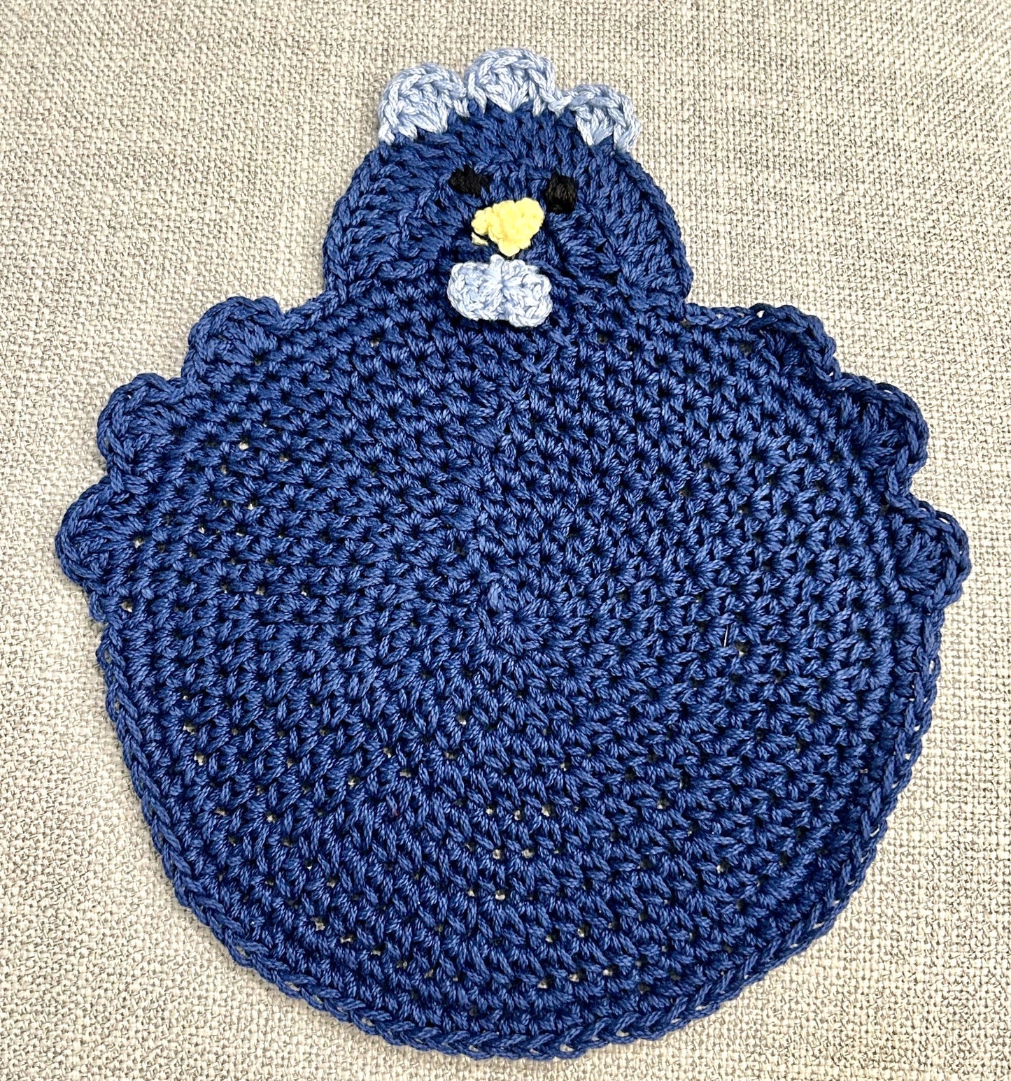 Crochet Potholder Hot Pads | HEN CHICKEN | Farm Decor | countertop | gift | Unique