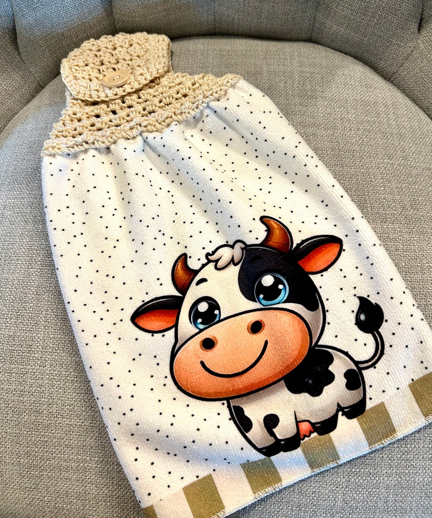Crochet top | Kitchen towel | Cow collection | FUNNY Cows Bulls