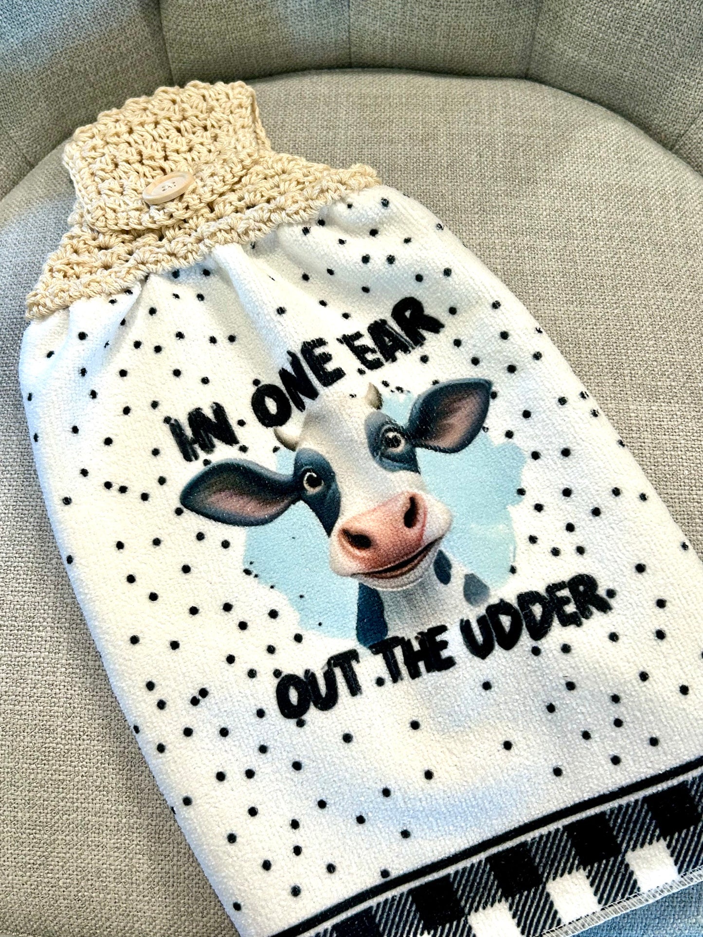 Crochet top | Kitchen towel | Cow collection | FUNNY Cows Bulls