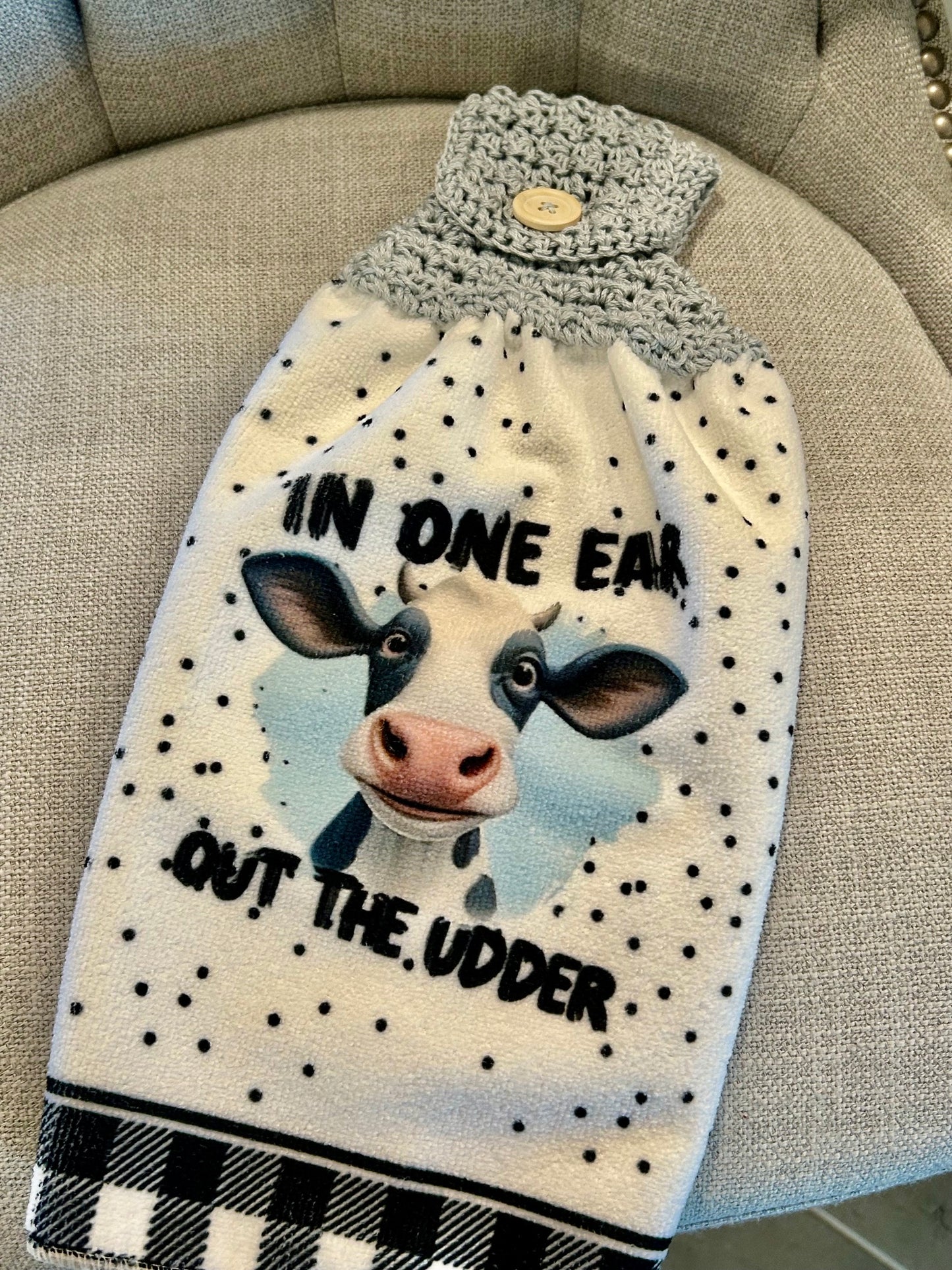 Crochet top | Kitchen towel | Cow collection | FUNNY Cows Bulls