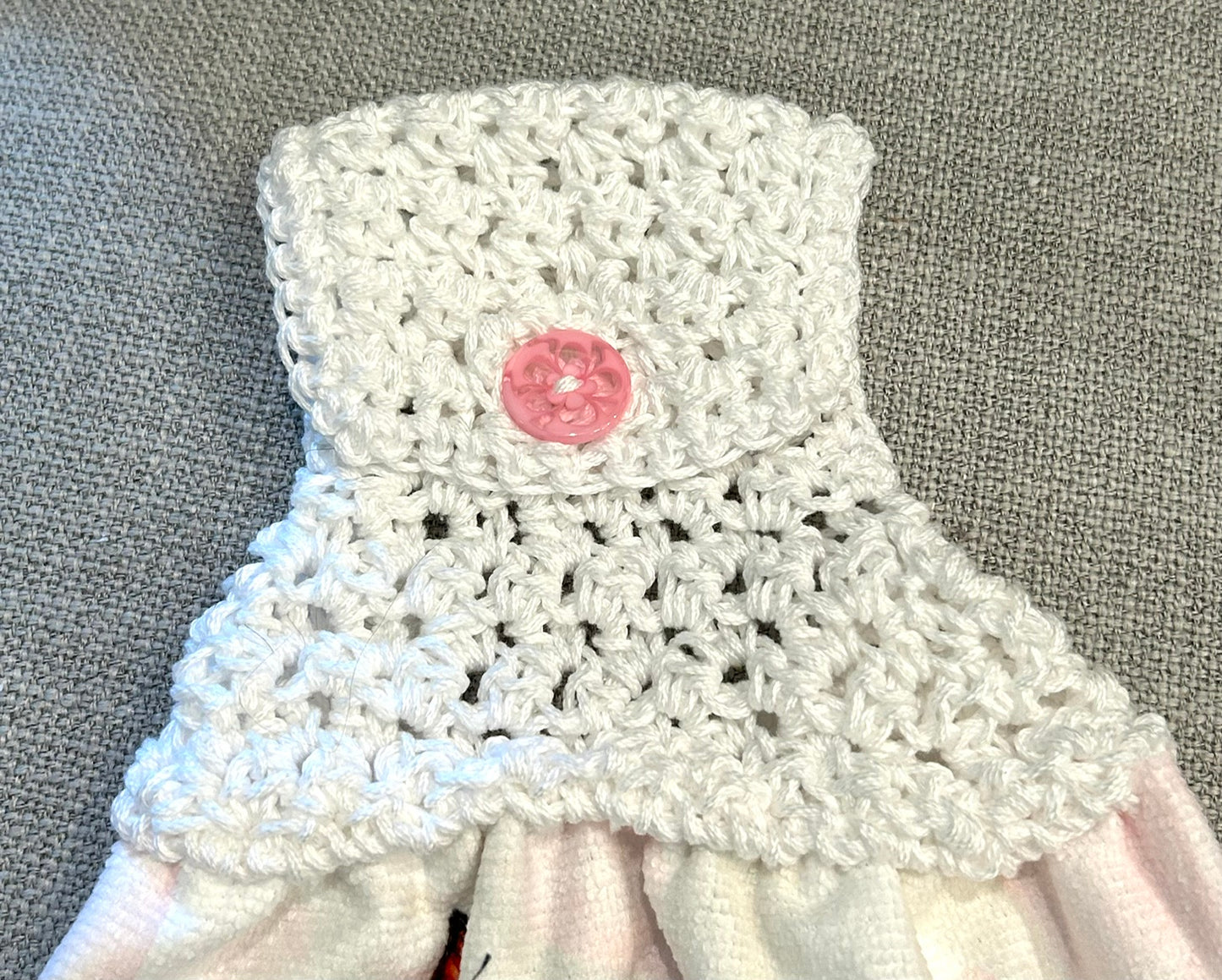 Crochet top | Kitchen towel | TULIPS FLOWERS Butterfly | Spring Summer Gift Home Decor