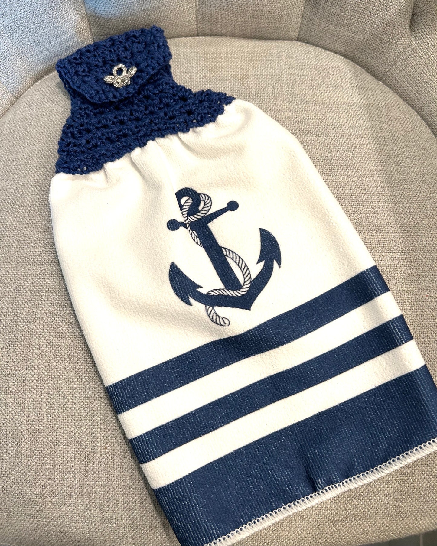 Crochet top | Kitchen towel | SUMMER BOATING | LAKE TIME | Gift Home Decor