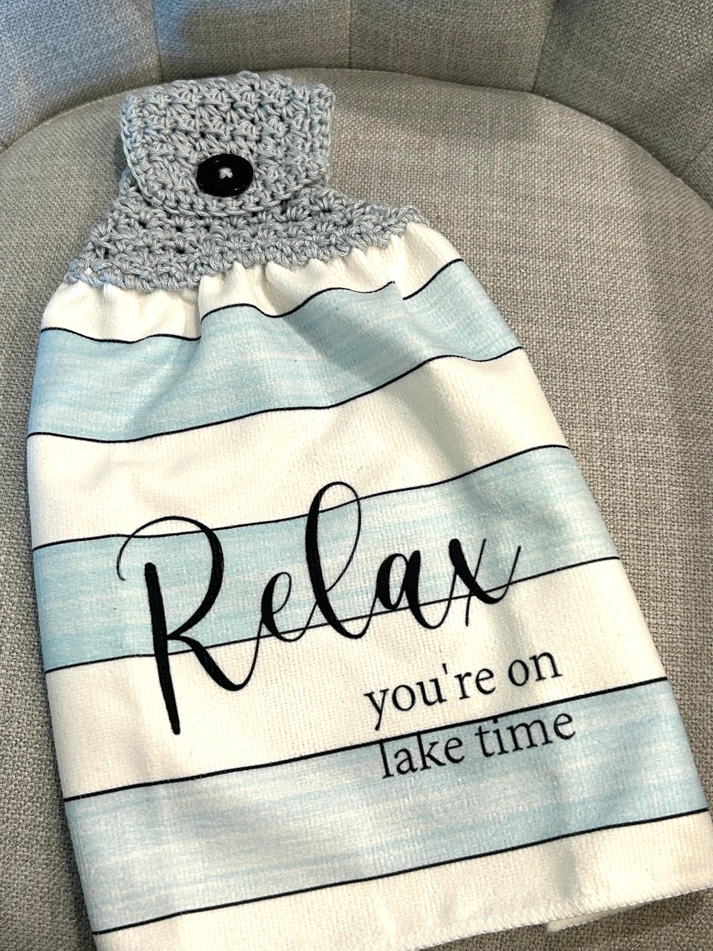 Crochet top | Kitchen towel | SUMMER BOATING | LAKE TIME | Gift Home Decor
