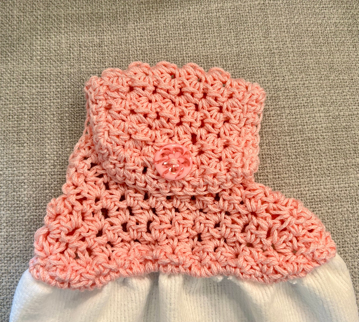 Crochet top | Kitchen towel | GARDEN GNOMES | Summer Gift Home Decor Pink Burgundy