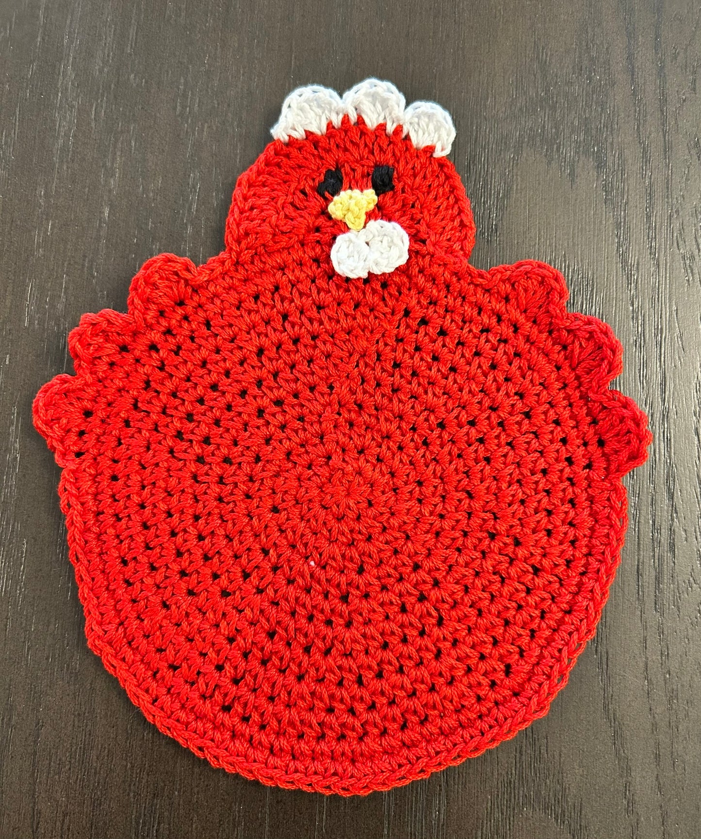 Crochet Potholder Hot Pads | HEN CHICKEN | Farm Decor | countertop | gift | Unique